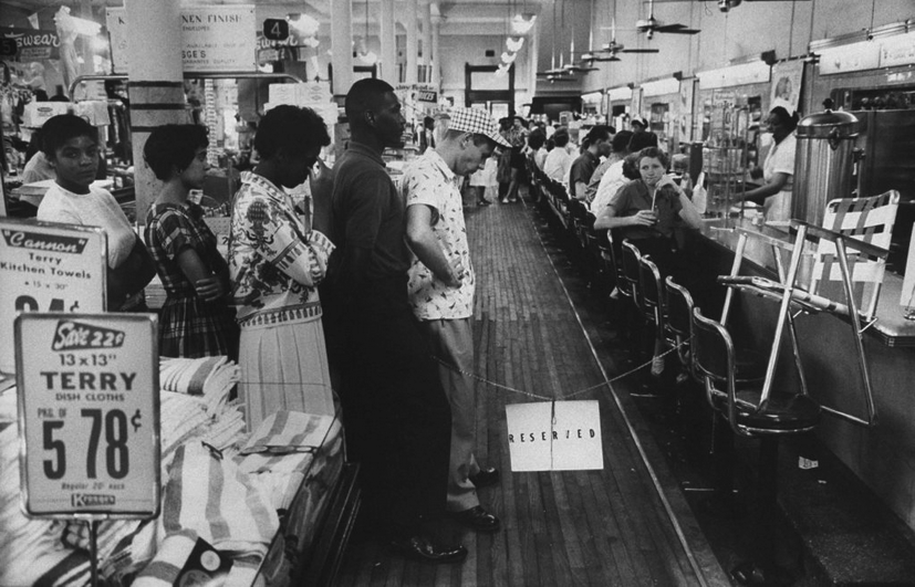 The segregated Kresge's lunch counter, LIFE magazine